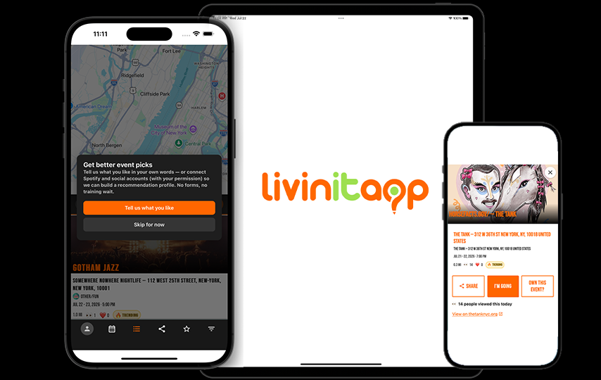 LiviniItApp on phone and tablet
